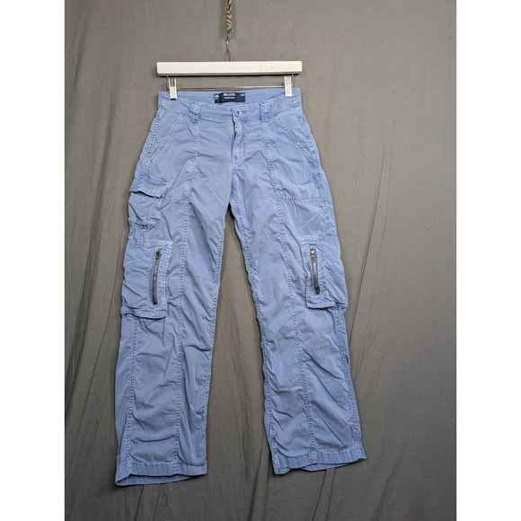 Hollister Denim - Hollister Pants Women's Jeans Blue Loose Cargo Size 00R w24R